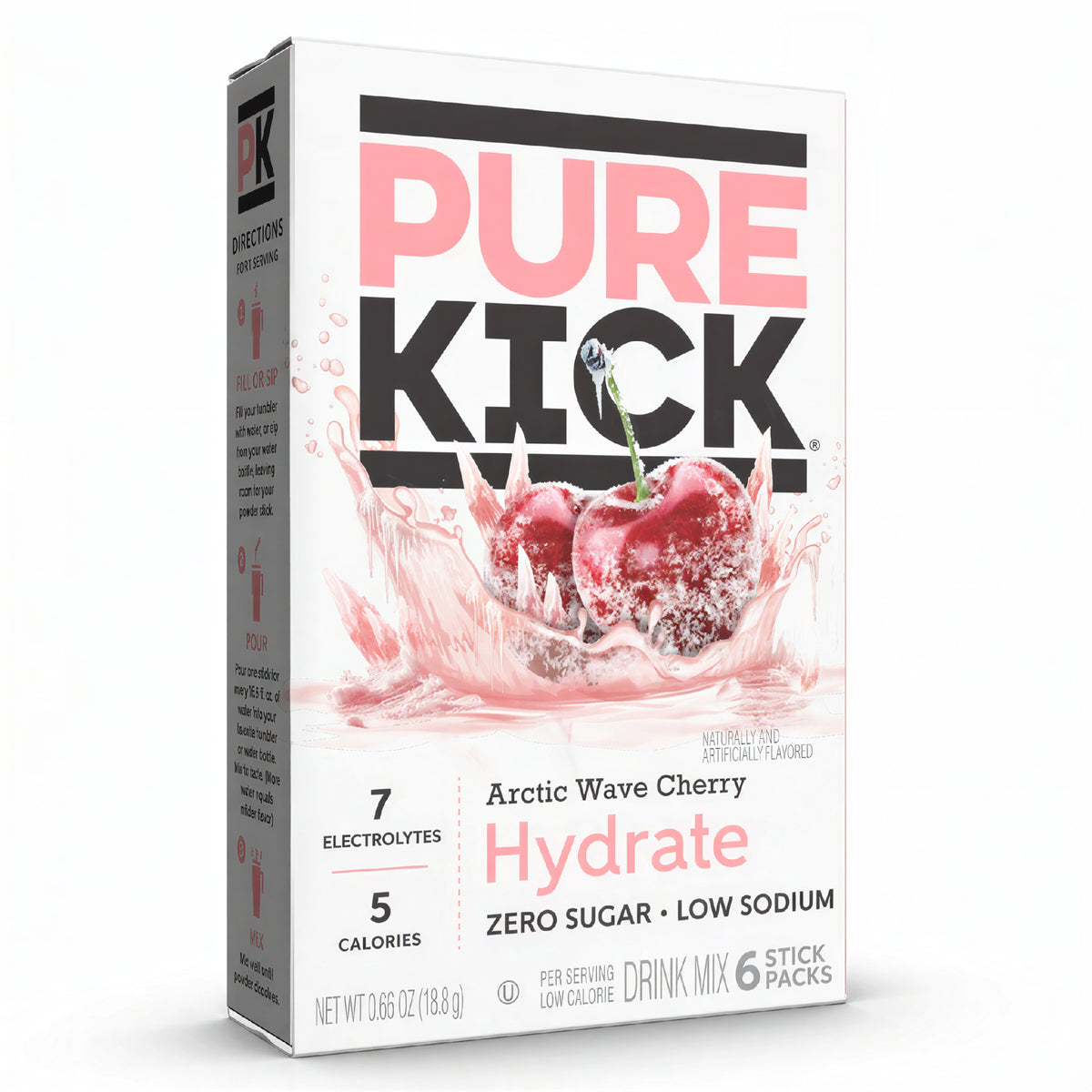 Pure Kick Hydrate Arctic Wave Cherry drink mix box