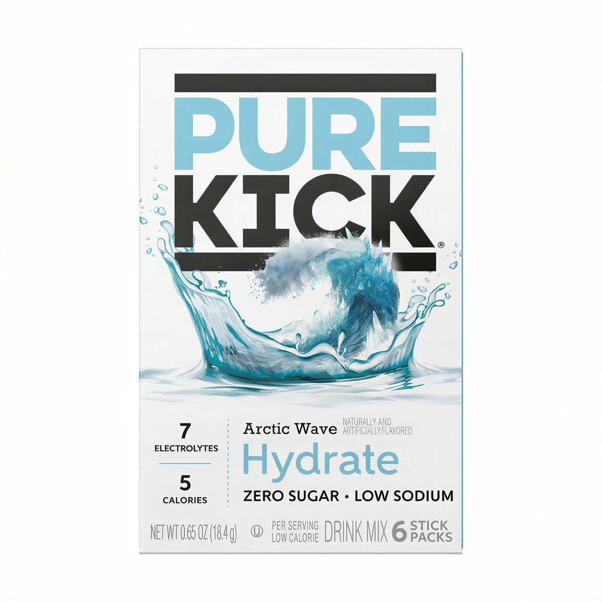 Pure Kick Hydrate Arctic Wave drink mix box