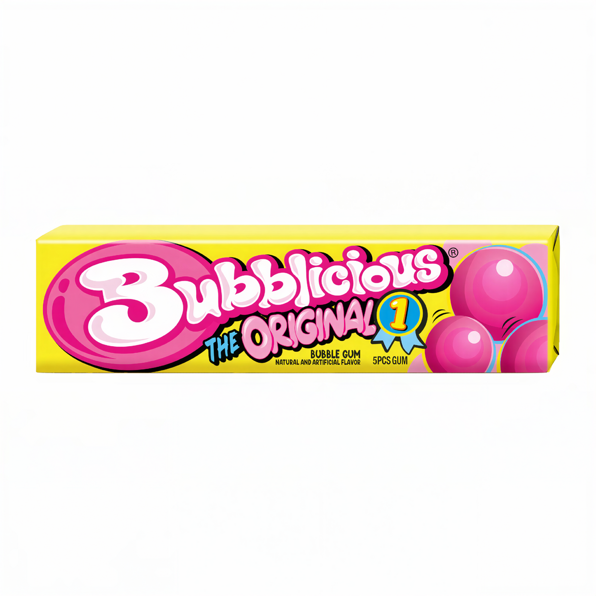 Bubblicious Original Bubble Gum five-piece retail pack (40g)