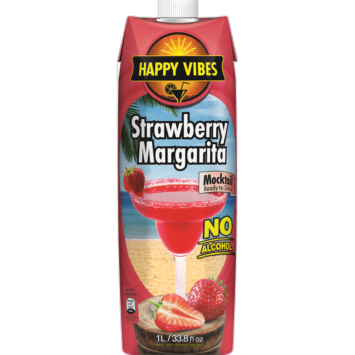 Happy Vibes Mocktail Strawberry Margarita (1L)
