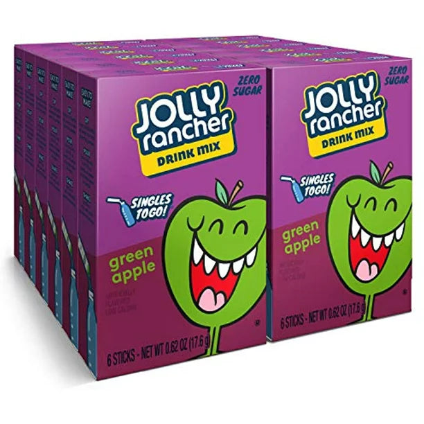 Jolly Rancher Green Apple Singles to Go 6 Pack (225.6g) (12 Pack)
