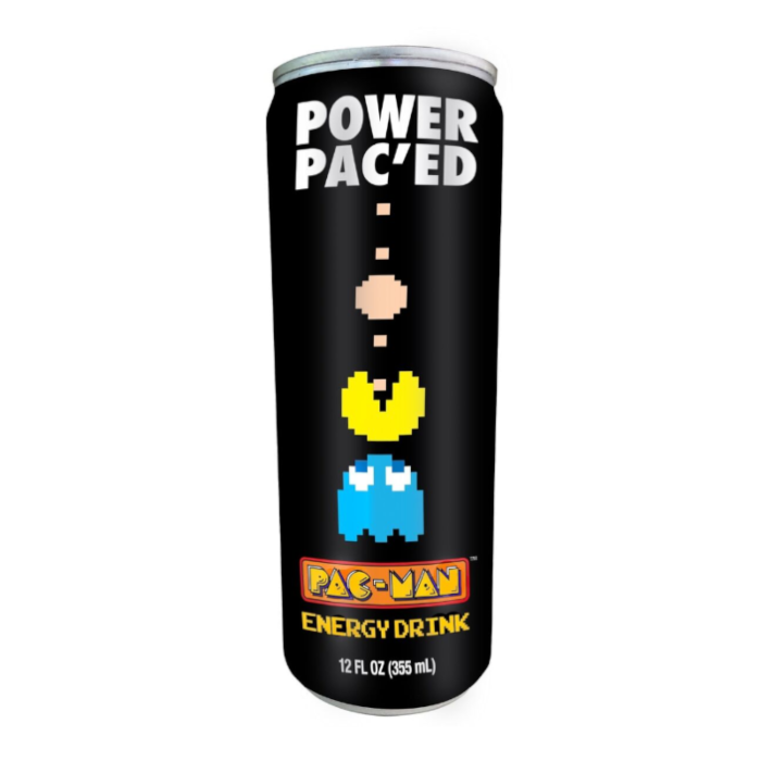 Pac-Man Power Pac'ed Energy Drink (355ml) product packaging