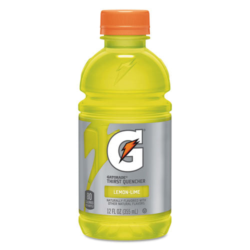 Front of Gatorade Lemon Lime bottle showing bright yellow liquid, Gatorade logo, and flavour label (355ml pack)