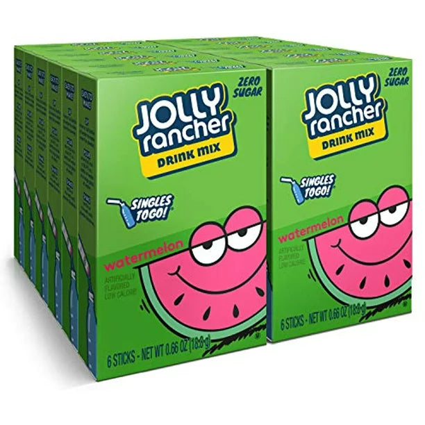 Jolly Rancher Watermelon Singles to Go 6 Pack (225.6g) (12 Pack)