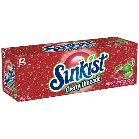 Sunkist Cherry Limeade Case of 12 (355ml x12)