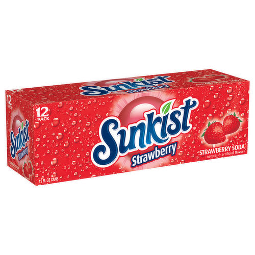Sunkist Strawberry Case of 12 (355ml x12)