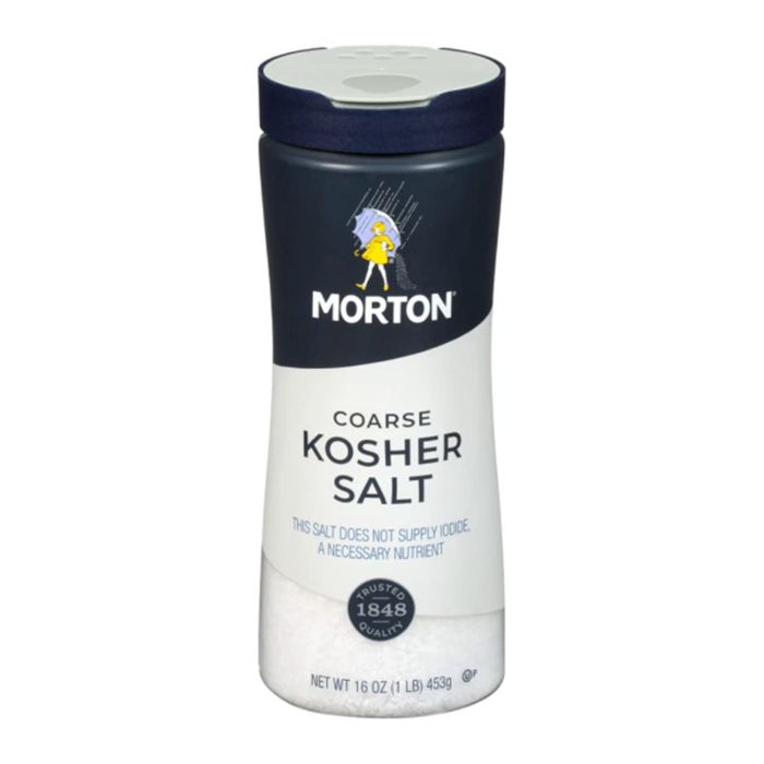 Morton Coarse Kosher Salt (453g) product packaging