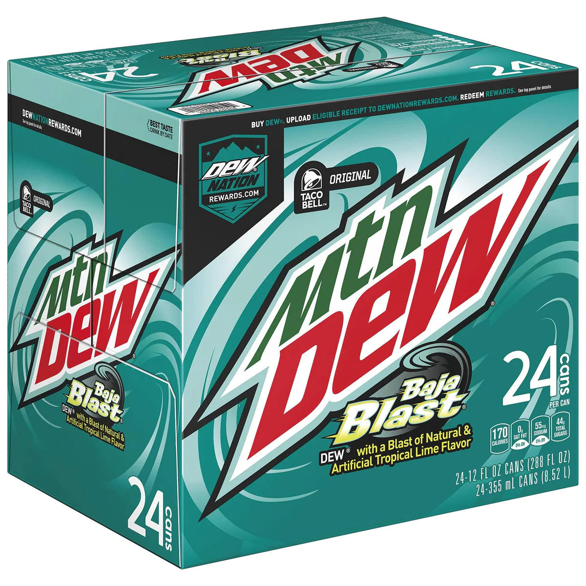 Mountain Dew Limited Edition Baja Blast Case of 24 (355ml x24)