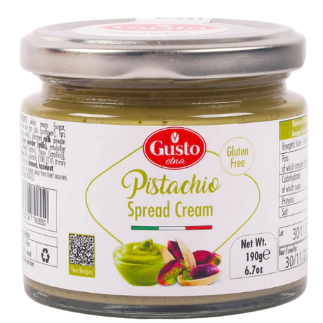 Gusto Pistachio Spread Cream (190g) product packaging