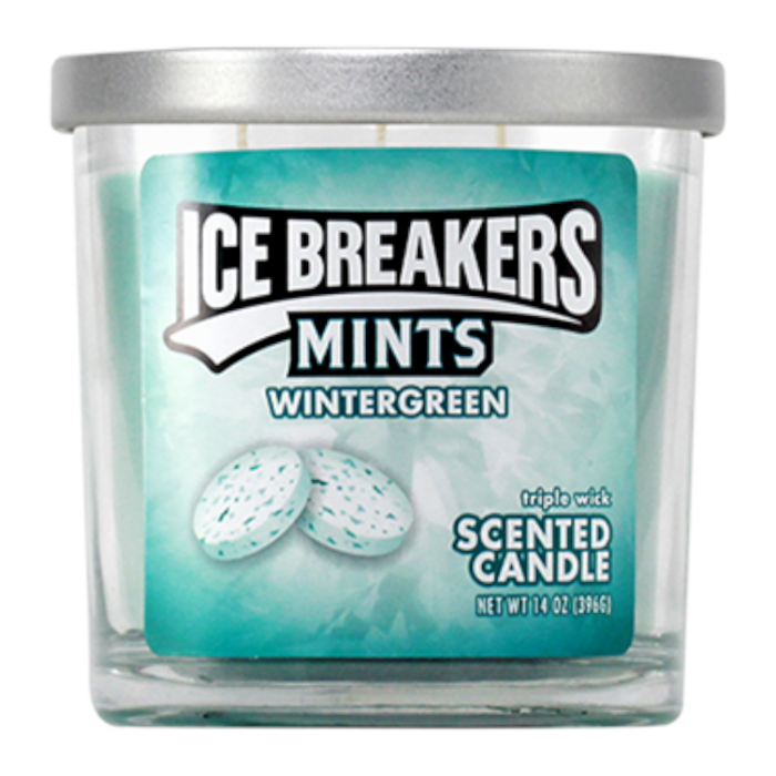 Ice Breakers Mints Wintergreen Scented Candle (396g) product packaging