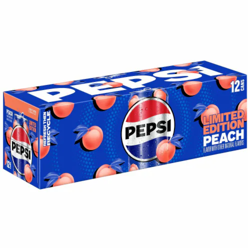 Pepsi Peach USA Case of 12 (12 x 355ml)