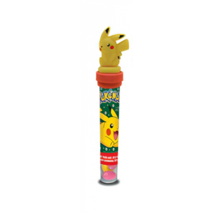 Front of Pokemon Christmas Pikachu Stamper with Jelly Beans (8g) featuring Pikachu design and festive packaging.