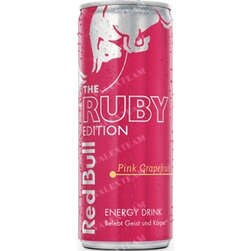 Front of Red Bull Pink Grapefruit can featuring a bold logo, pink grapefruit flavour label, and 250ml pack size.