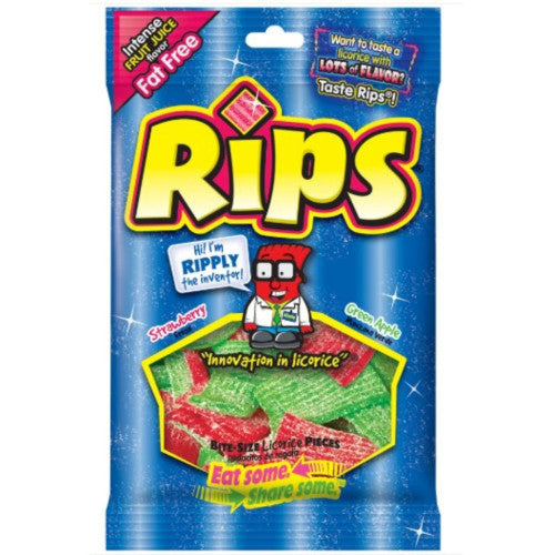 Rips Strawberry & Green Apple Bite-Sized Licorice Pieces (113g)