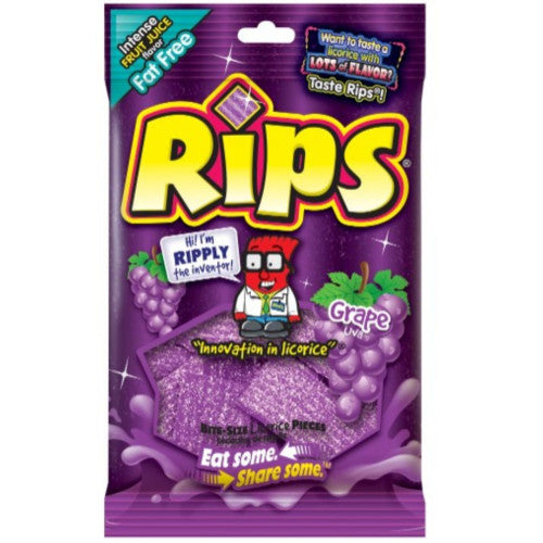 Rips Grape Bite-Sized Licorice Pieces (113g)