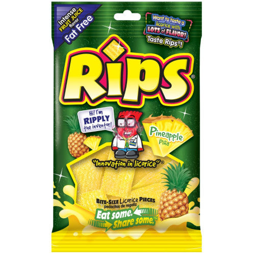 Rips Pineapple Bite-Sized Licorice Pieces (113g)