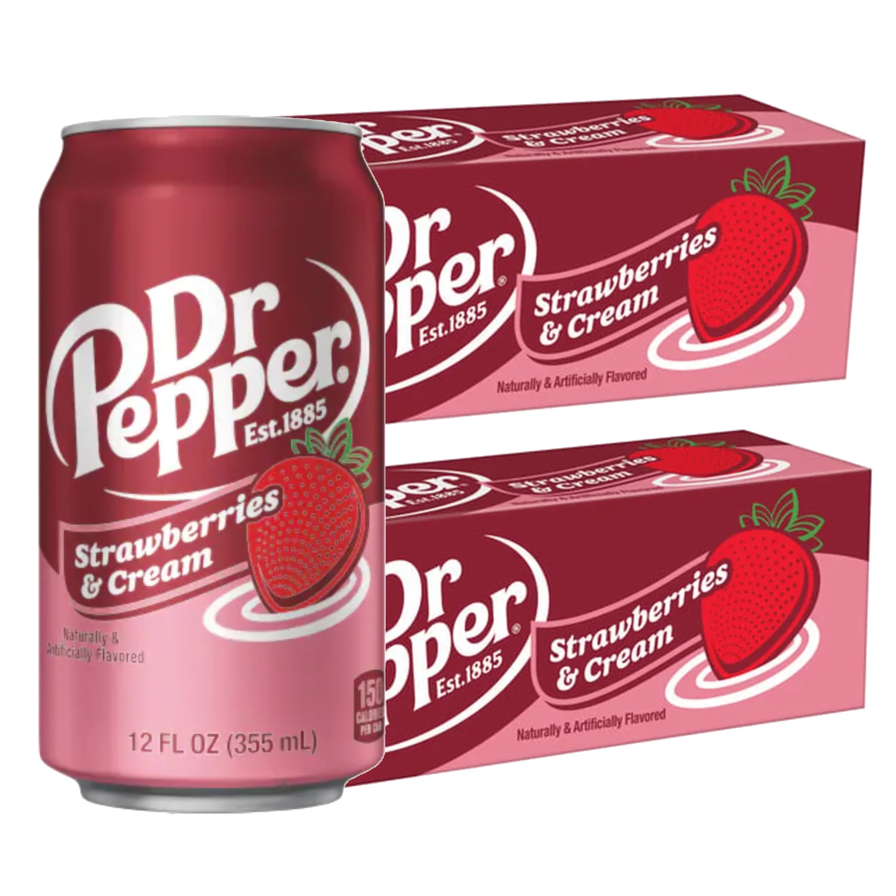 Dr Pepper Strawberries & Cream Case of 24 (355ml x24)
