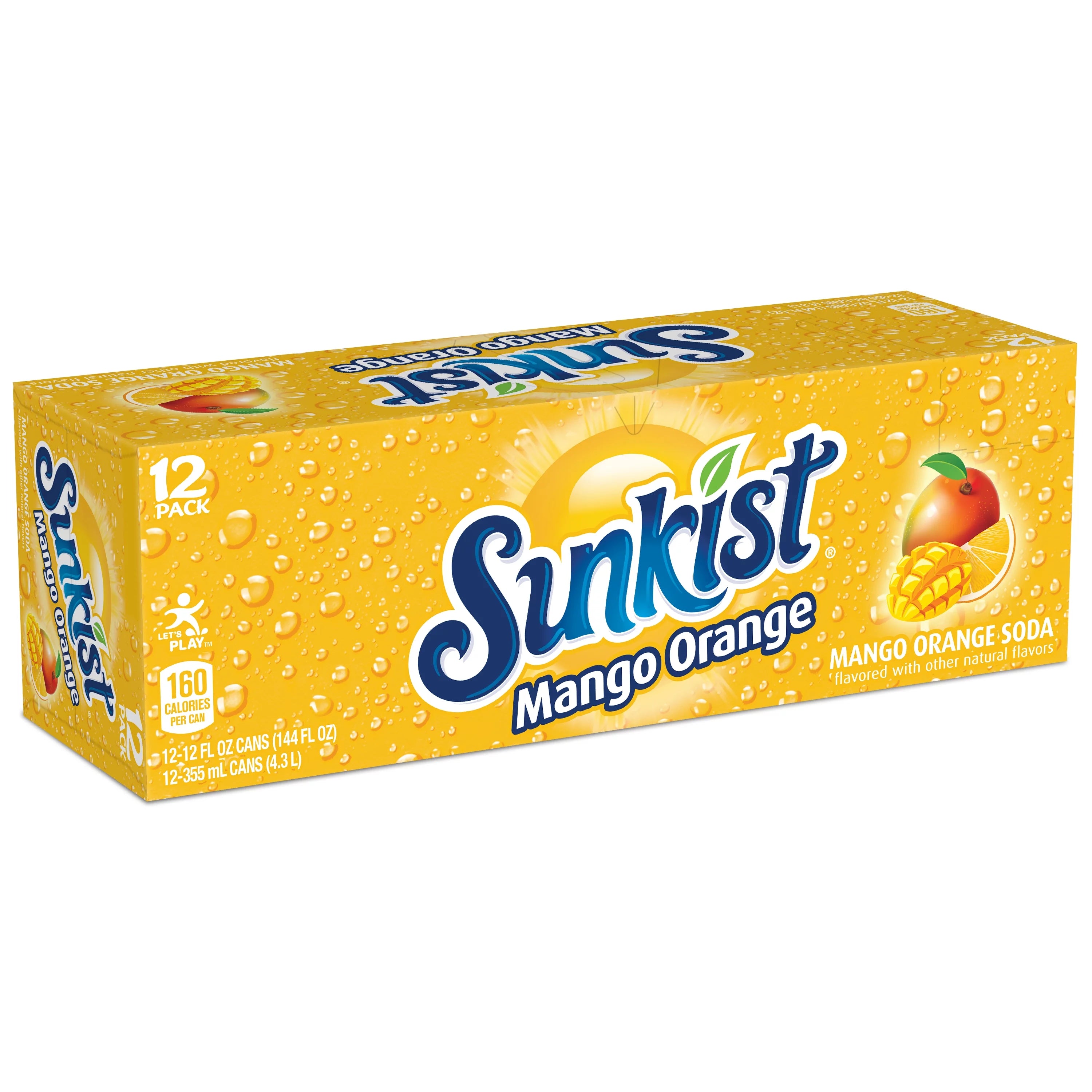 Sunkist Mango Orange Case of 12 (355ml x12)