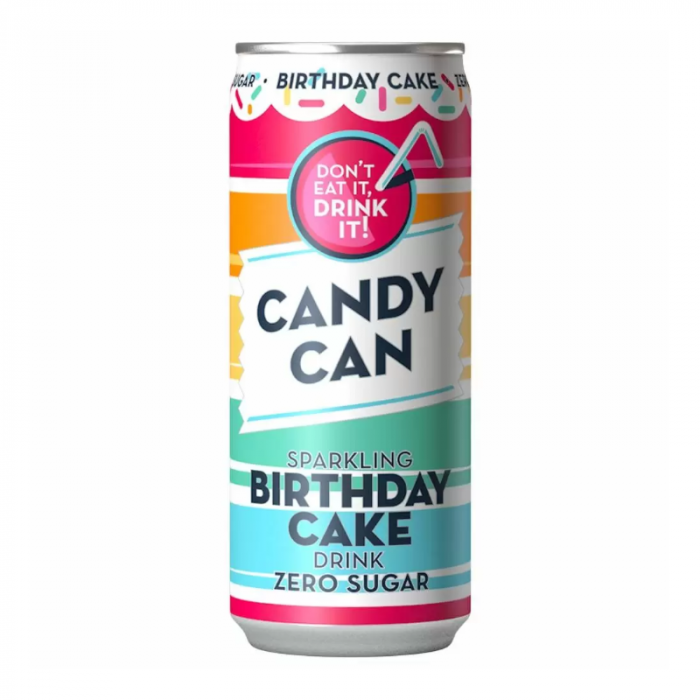 Candy Can Sparkling Birthday Cake Zero Sugar (330ml)