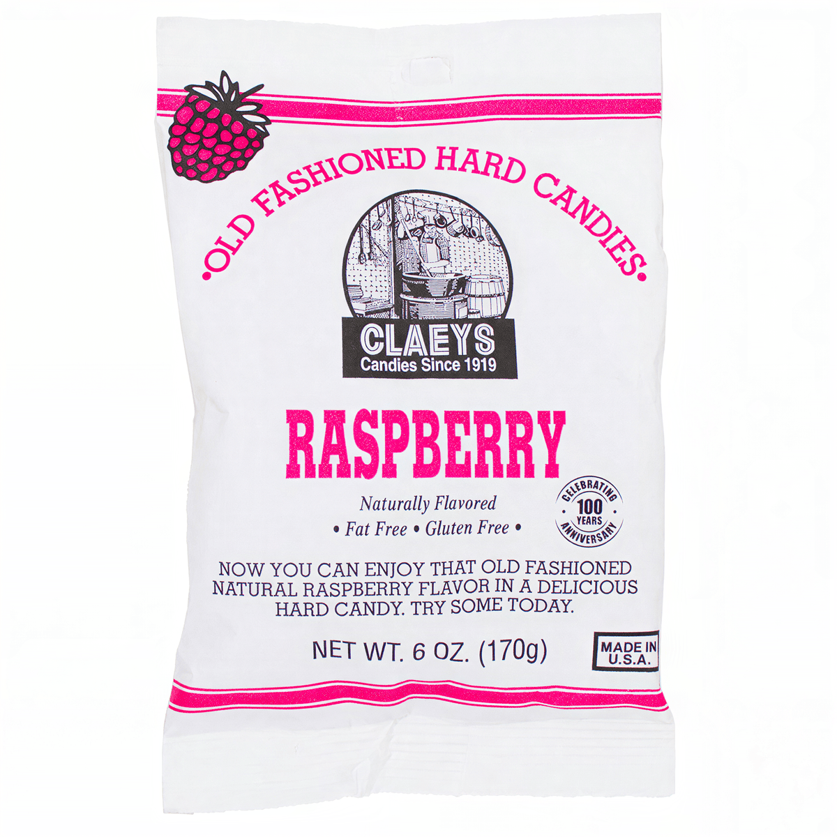 Claeys Old Fashioned Raspberry Candy (170g)