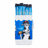 Front of Cow Tales Oreo Branded Tumbler showcasing colourful Cow Tales characters and logo.