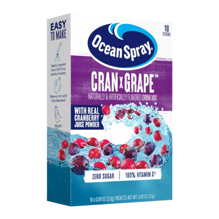 Ocean Spray Cran x Grape (Manual Review - Weight/Volume) product packaging
