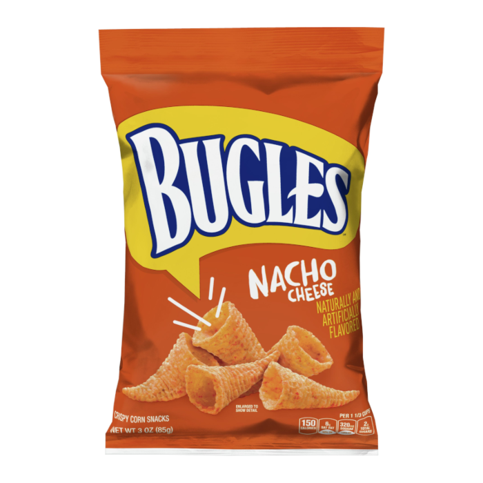 Bugles Nacho Cheese Snack (85g) product packaging