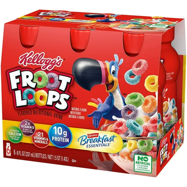 Kellogg's Froot Loops Flavoured Breakfast Drink (237ml) (6 Pack)