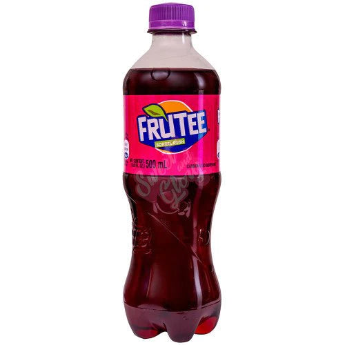 Front of Fanta Frutee Sorrel Rush bottle showing the vibrant pink label with sorrel flavour and 500ml volume указанный.
