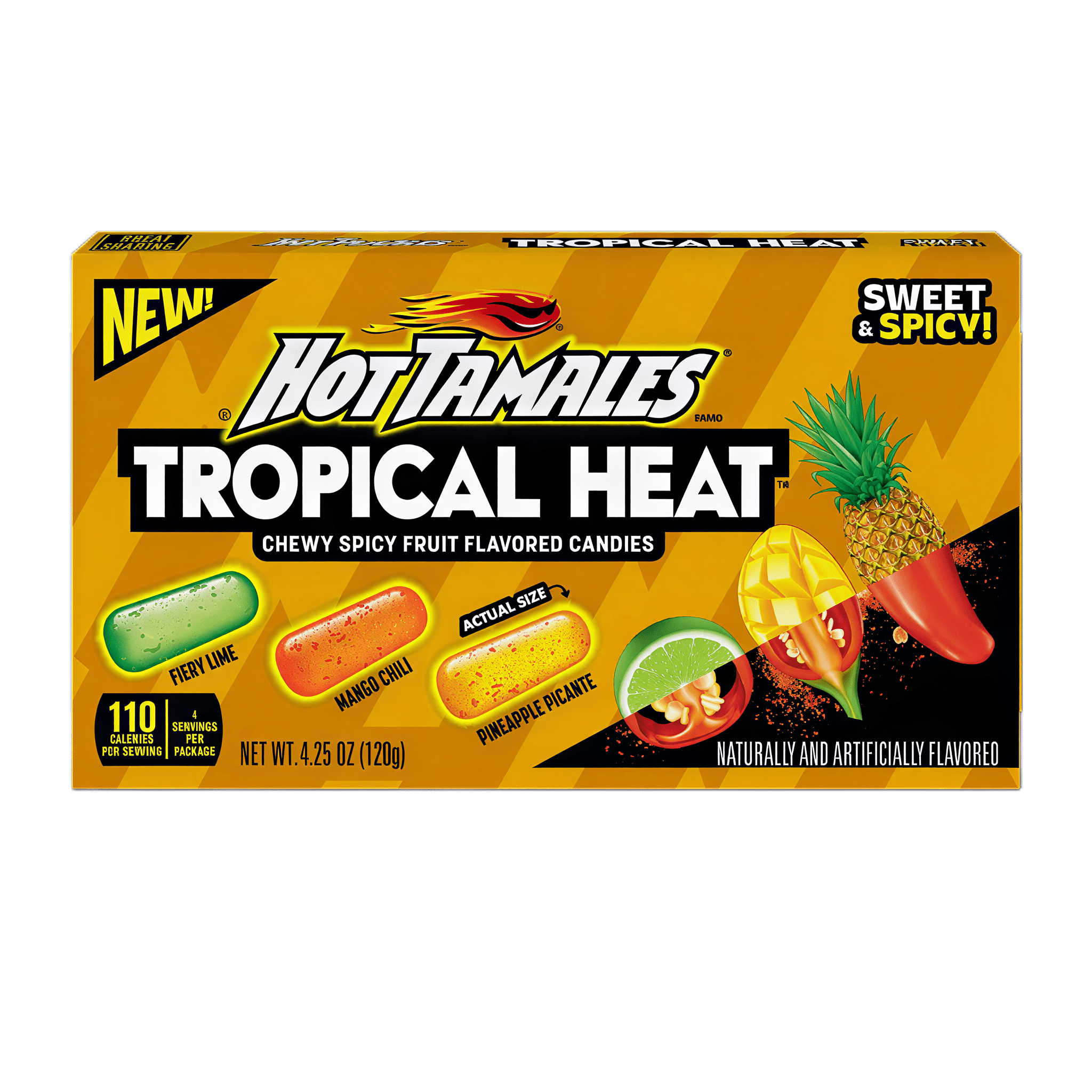 Hot Tamales Tropical Heat Chewy Candy (120g)