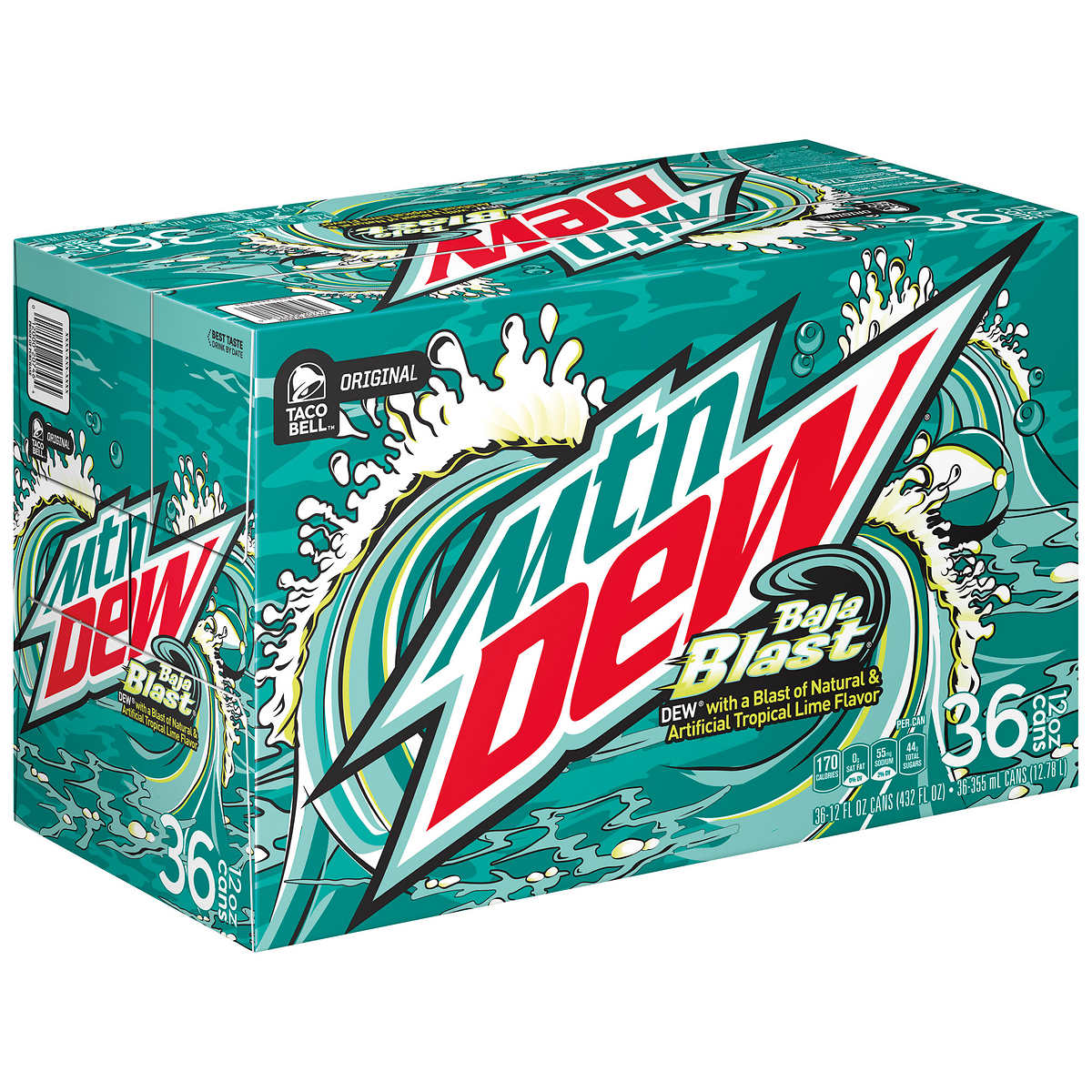Mountain Dew Limited Edition Baja Blast Case of 36 (355ml x36)