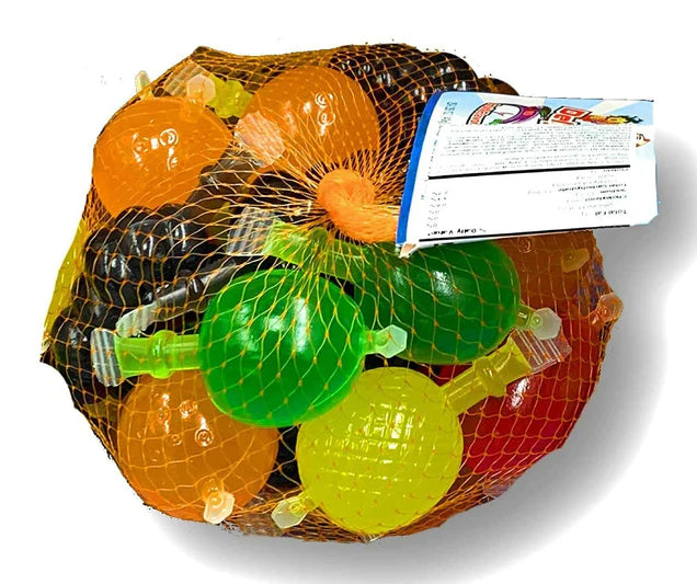 Front of Jelly Fruit Blast Net (700g) showing vibrant jelly sweets in various shapes and colours in a netted bag.