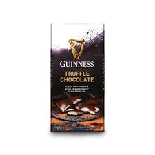 Front of Guinness Truffle Bar packaging showcasing the logo, truffle chocolate design, and 90g pack size.