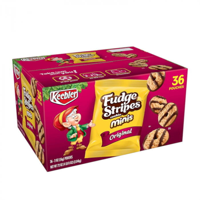 Keebler Fudge Stripes Cookies Minis Original (56g) (36 Pack)