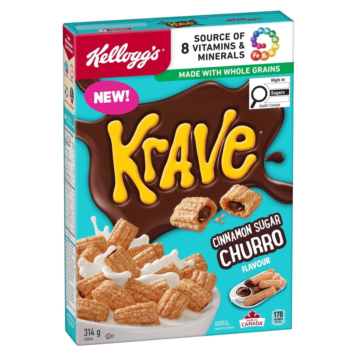Kellogg's Krave Cinnamon Sugar Churro (314g)