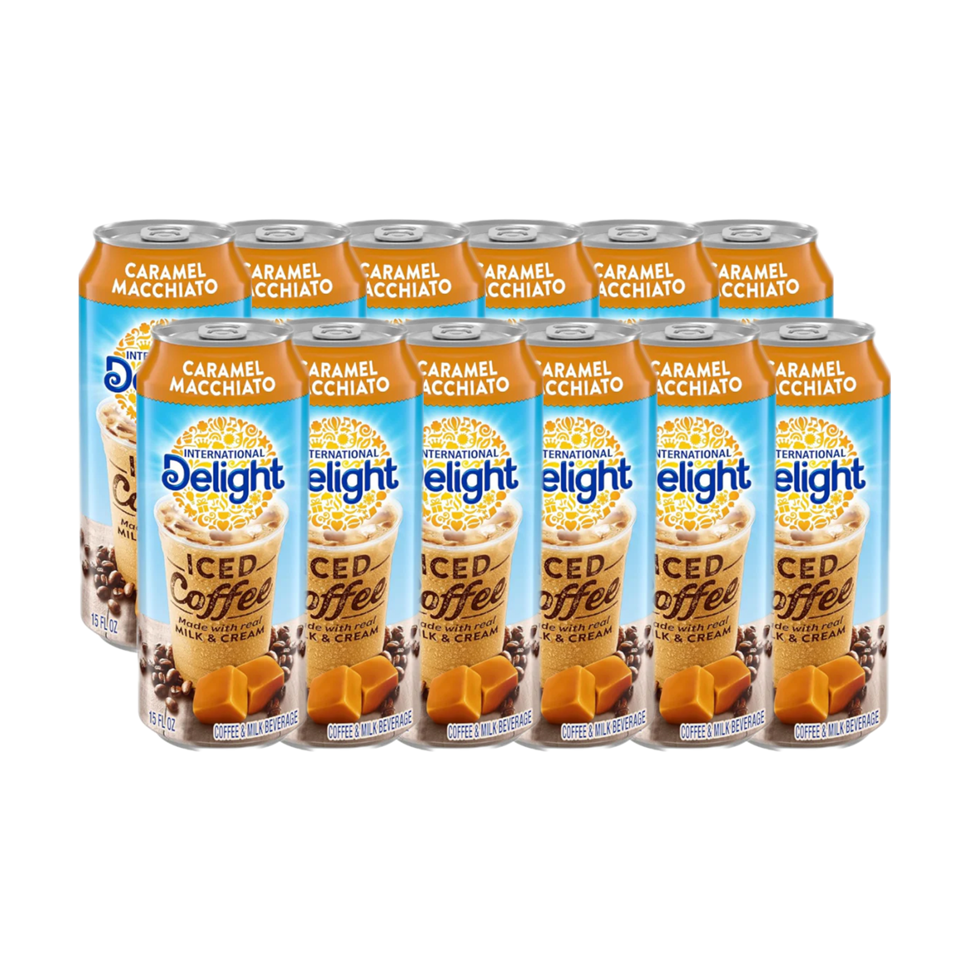 International Delight Caramel Macchiato Iced Coffee Can Case of 12 (12 x 443ml)