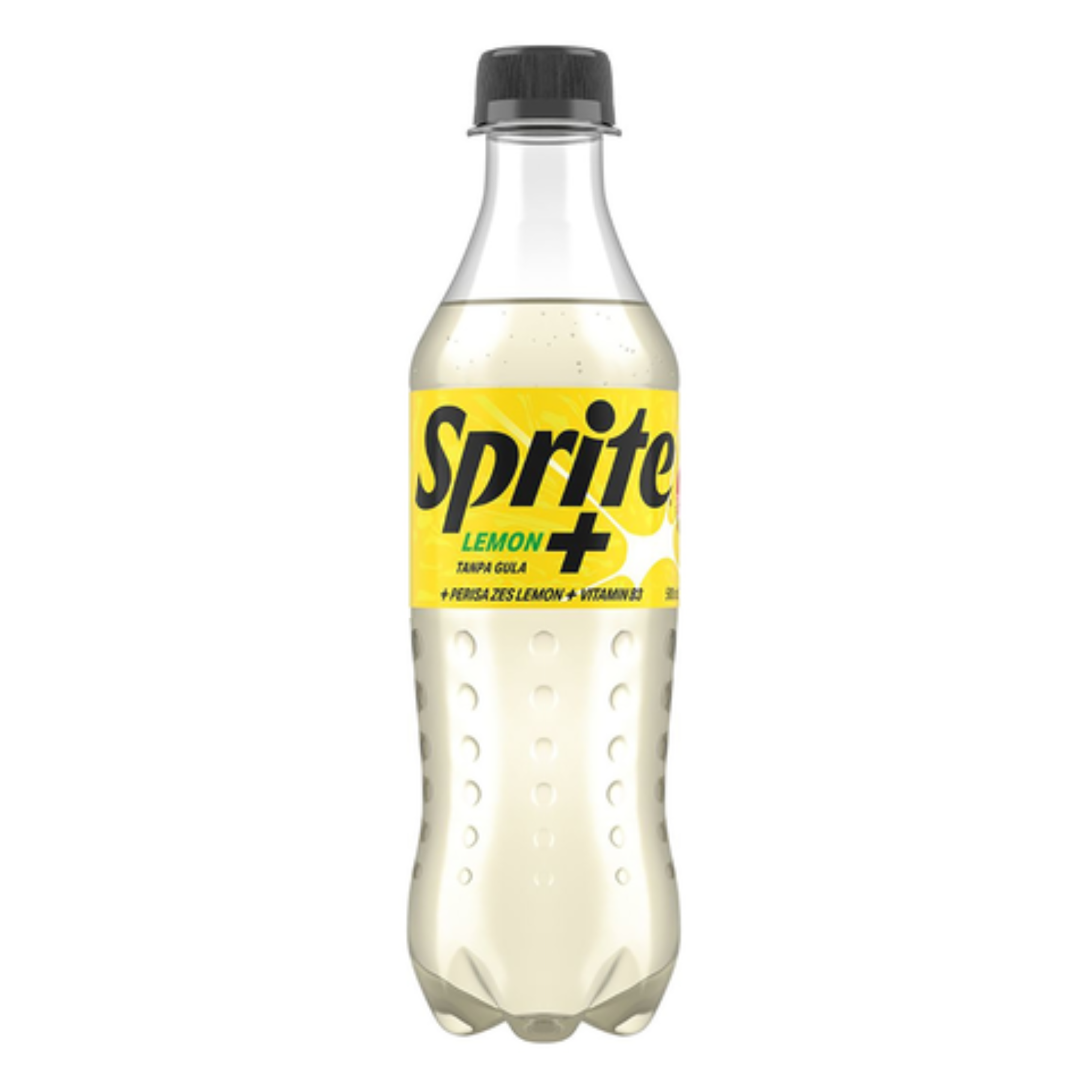 Front of Sprite Lemon Plus bottle showing the logo, lemon flavour label, and 500ml pack size.