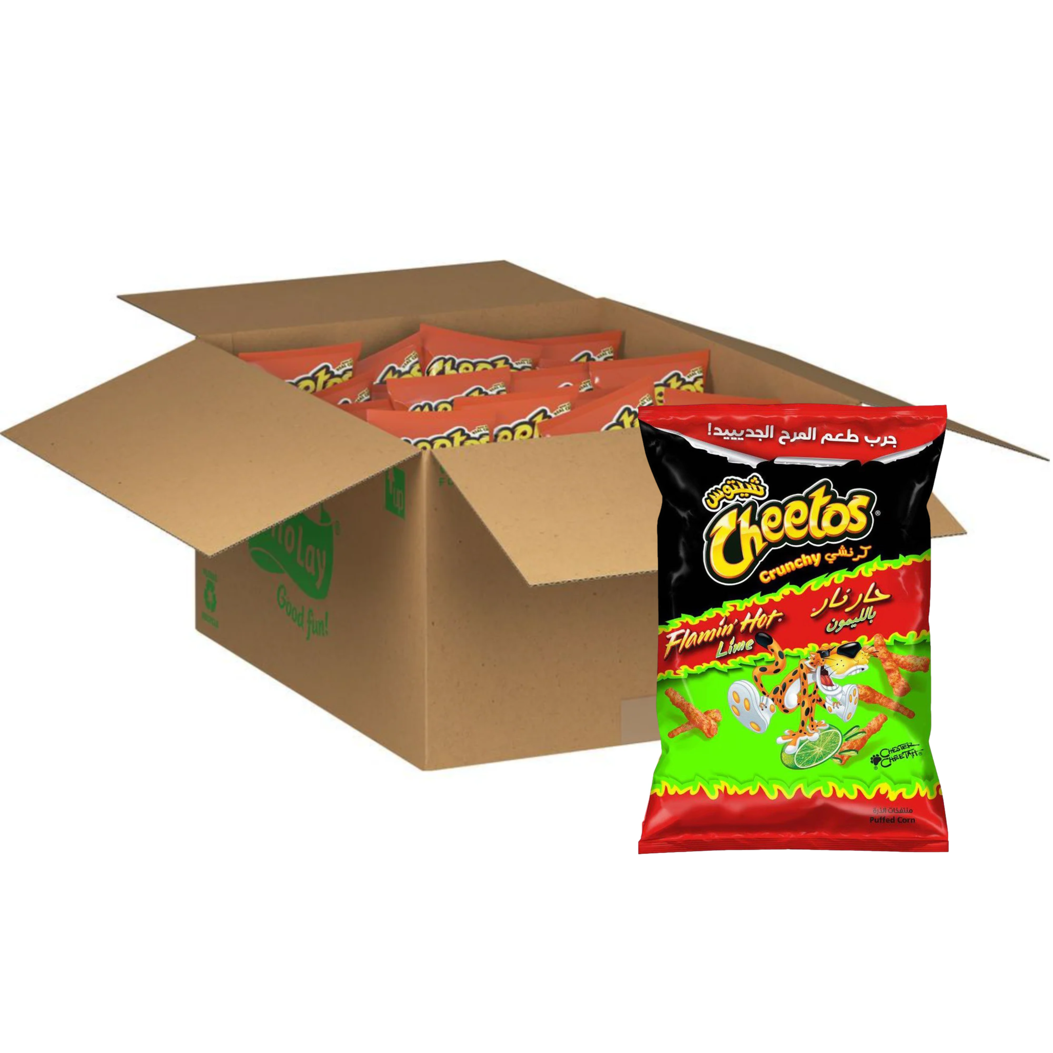 Cheetos Crunchy Flamin' Hot Lime (190g) (10 Pack)