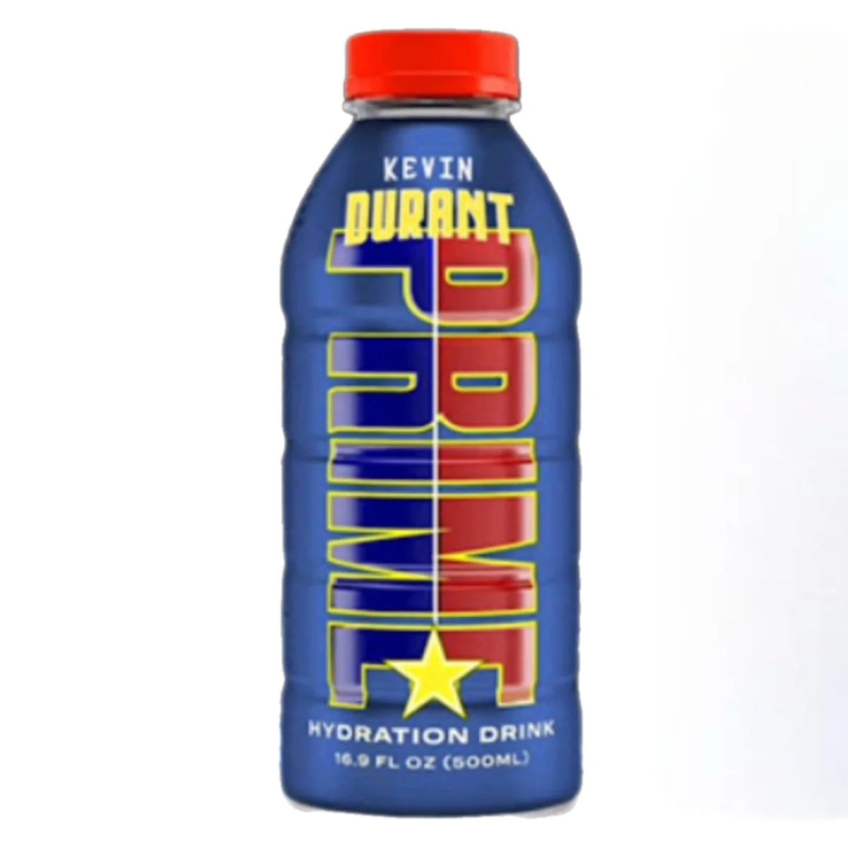 Front of Prime Hydration Kevin Durant Limited Edition bottle featuring bright branding and hydration drink details (500ml)