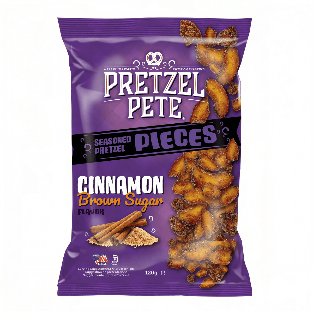 Pretzel Pete Brown Sugar Cinnamon Pretzel Pieces (120g)