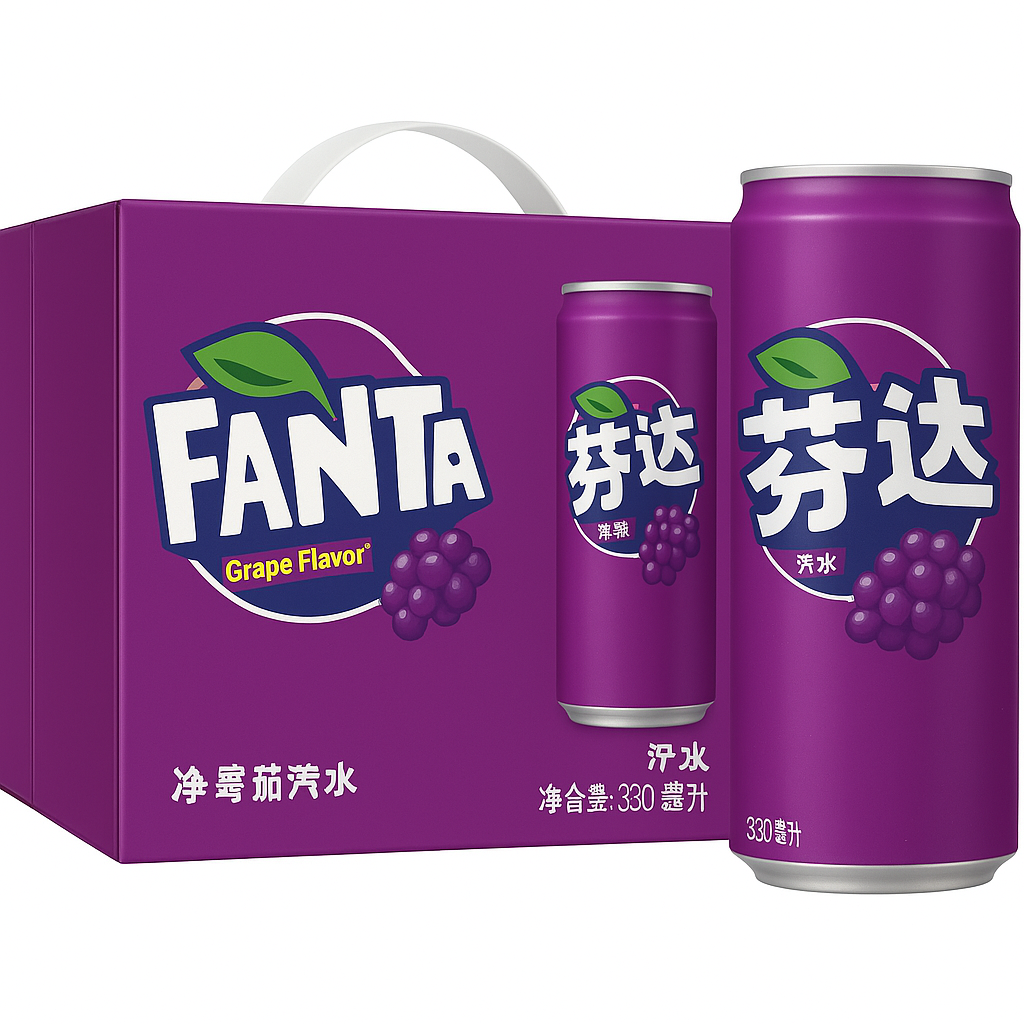 Fanta Grape (China) Case of 12 (330ml x12)
