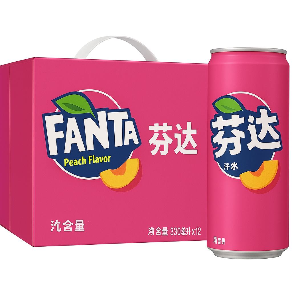 Fanta Peach (China) Case of 12 (330ml x12)