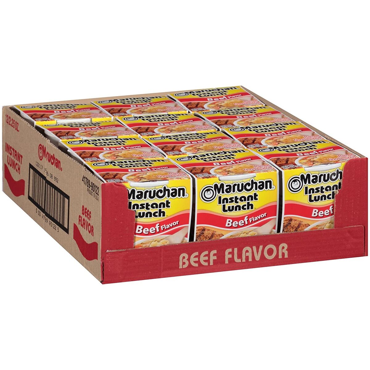 Maruchan Beef Flavour Instant Lunch Ramen Noodles (64g) (12 Pack)