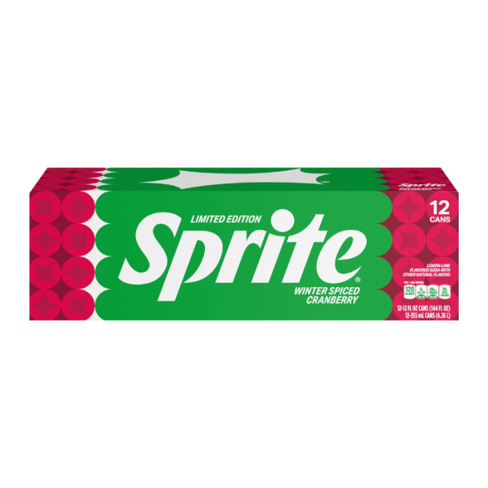 Sprite Winter Spiced Cranberry Case of 12 (355ml x12)