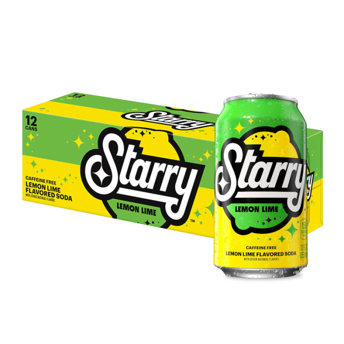 Starry Lemon Lime Soda Case of 12 (355ml x12)
