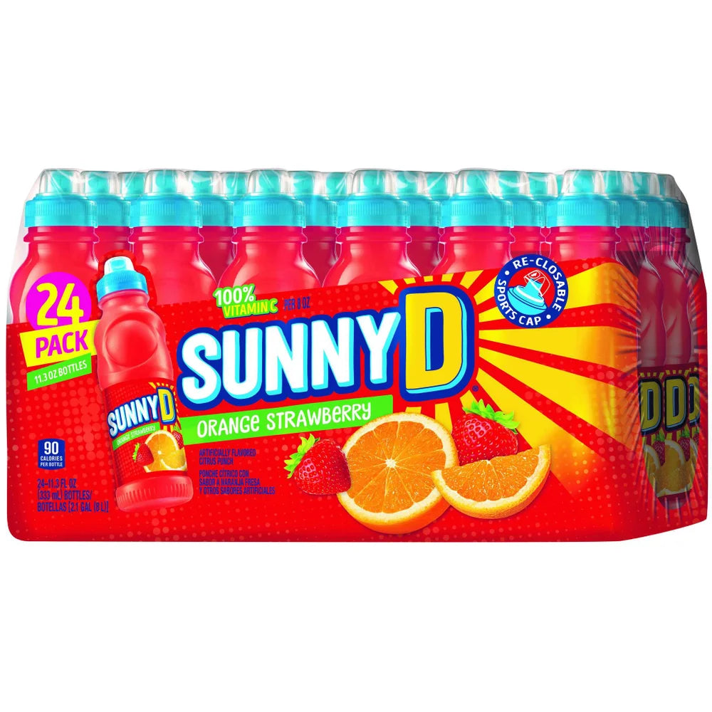 Sunny D Orange Strawberry (333ml) (24 Pack)