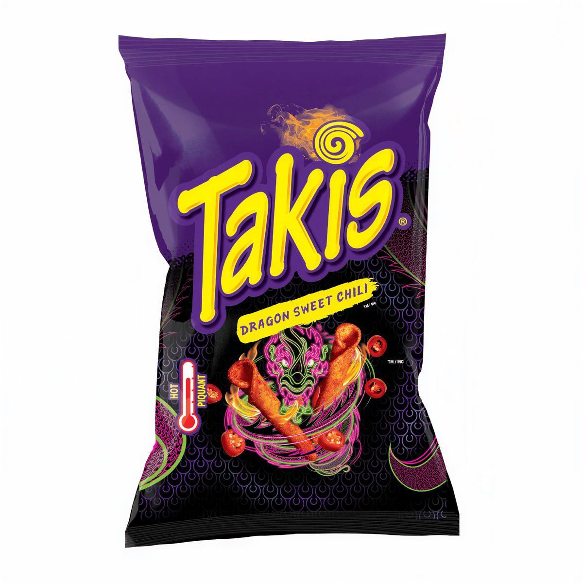 Takis Dragon Sweet Chilli Rolled Tortilla Corn Chips (260g) Canadian bag