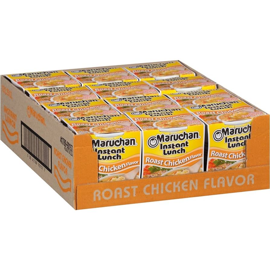 Maruchan Roast Chicken Flavour Instant Lunch Ramen Noodles (64g) (12 Pack)