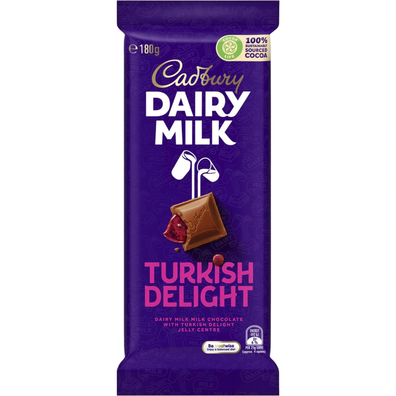 Cadbury Dairy Milk Turkish Delight (180g)