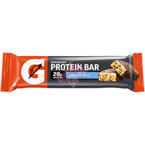Front of Gatorade Recover Protein Bar Chocolate Chip (80g) showing the logo, bar packaging, and chocolate chip flavour details.
